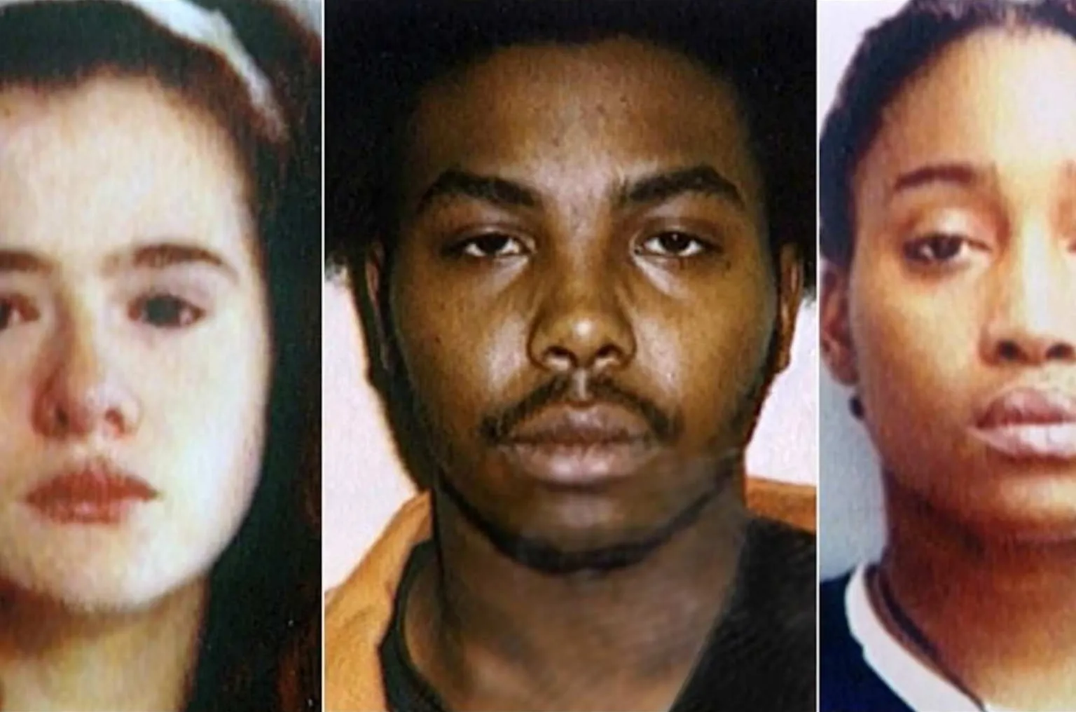 Three side-by-side photos of Christa Pike, Tadaryl Shipp and Shadolla Peterson as teenagers